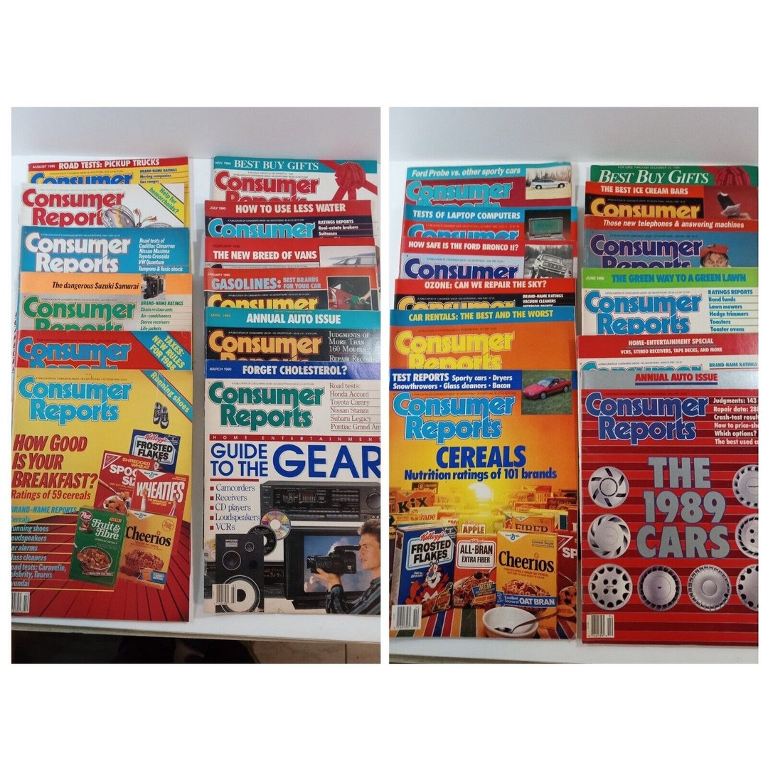 24 Vintage 1980s Consumer Reports Magazines LOT 1986 Thru 1990 Etsy