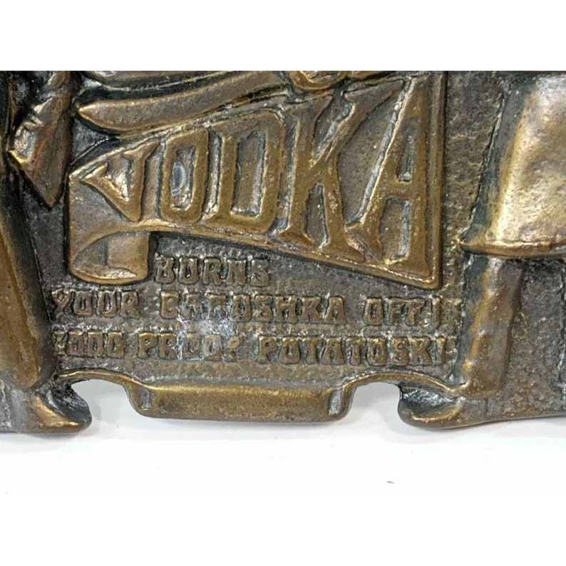 Vintage Tolstabush Vodka Belt Buckle Etsy
