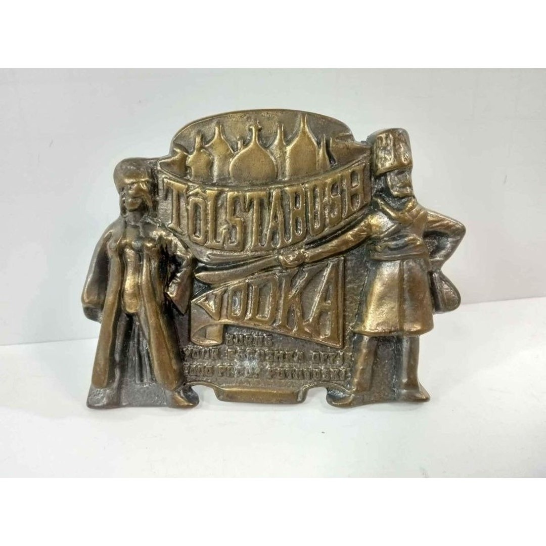 Vintage Tolstabush Vodka Belt Buckle Etsy