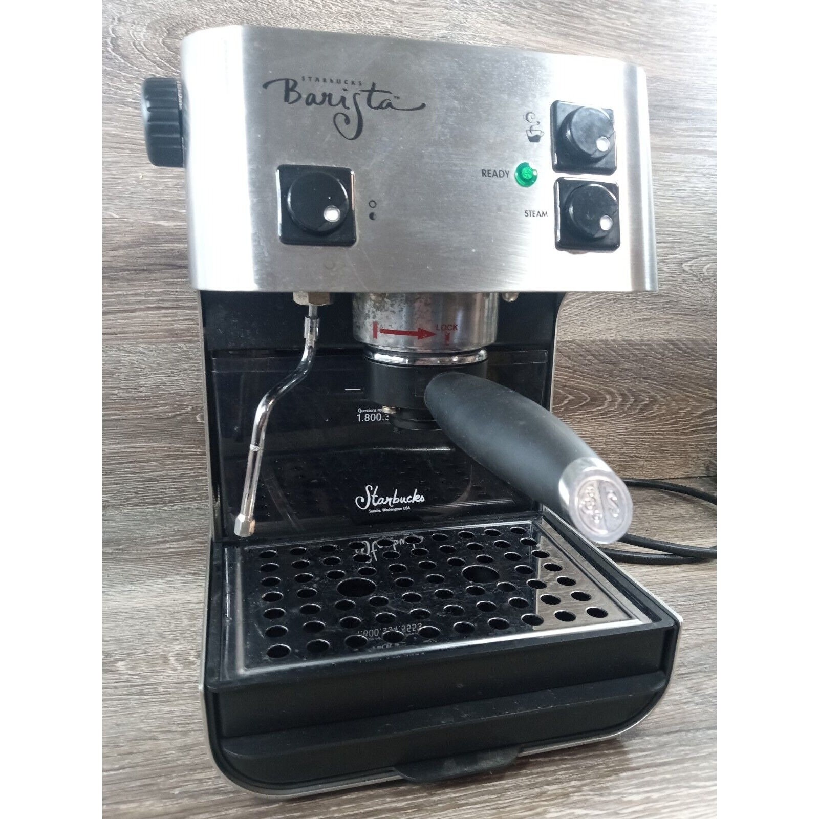 Starbucks Barista Espresso Machine Made Italy Stainless Steel Black Face  Tested