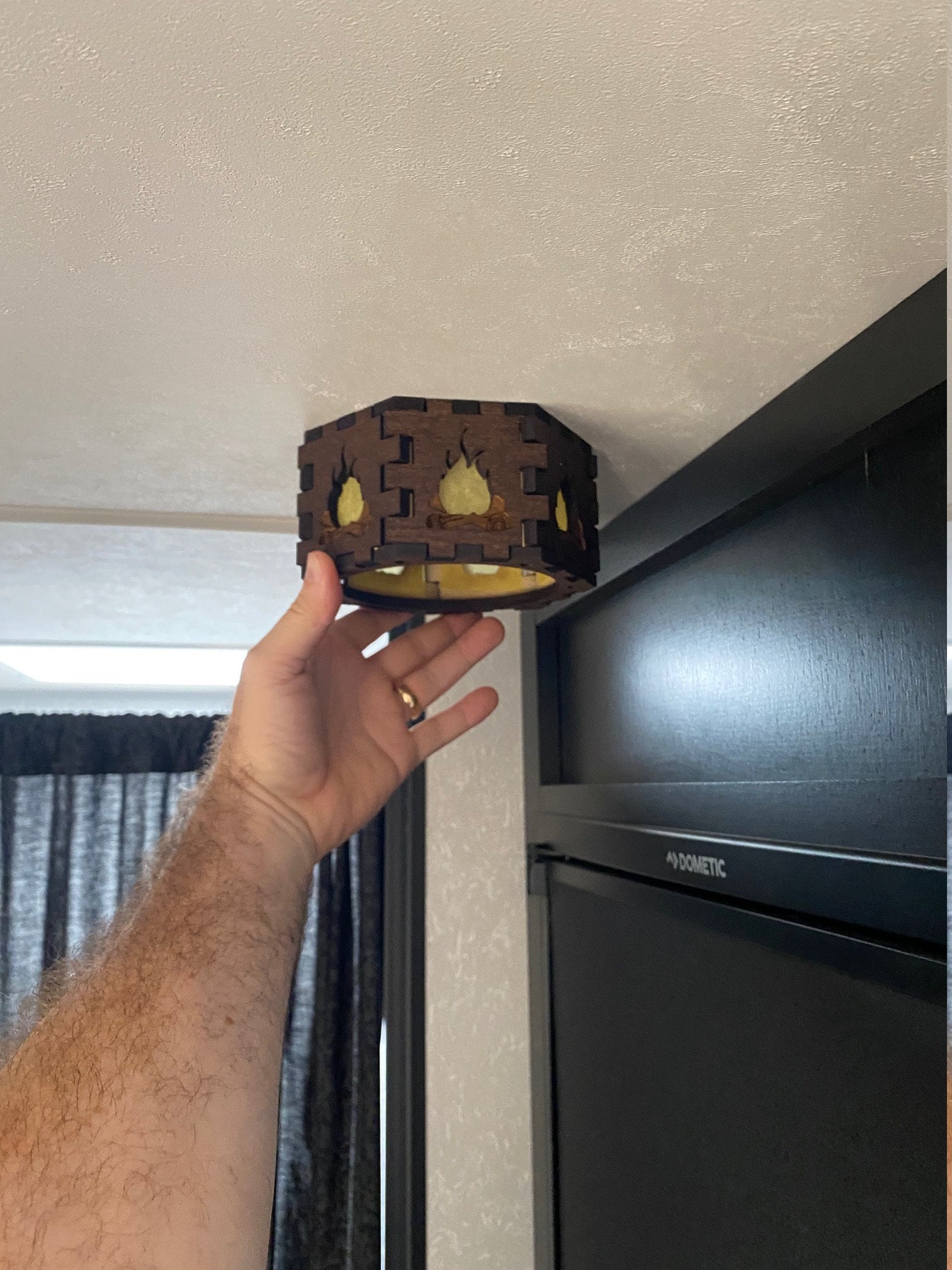 RV Camp Fire Wooden Lamp Shade RV Decor RV Camper Etsy