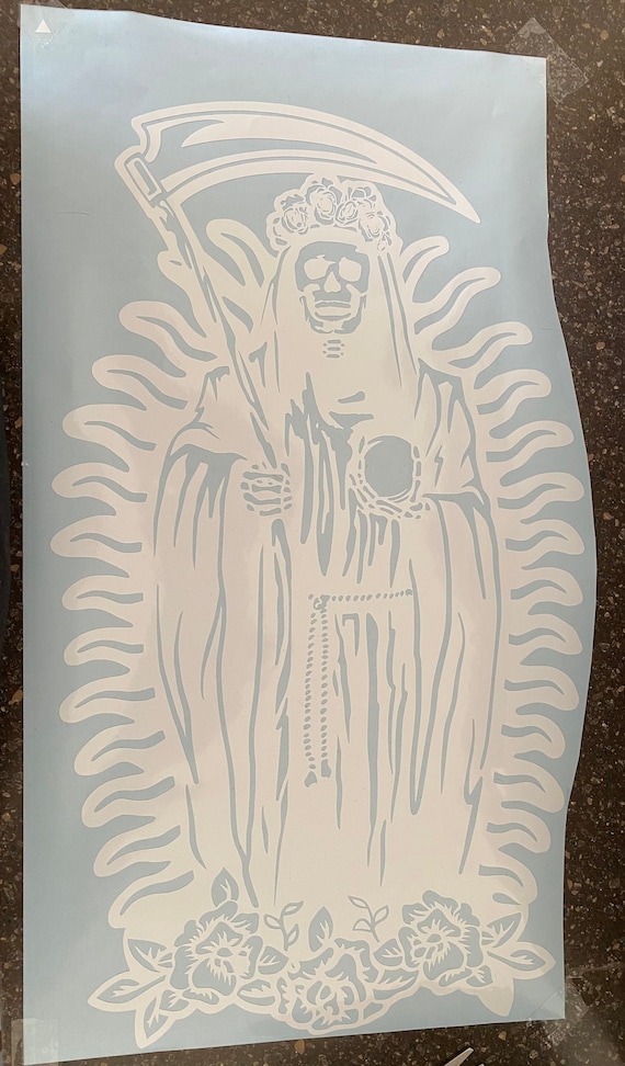 Santa Muerte Car Decal Sticker Etsy