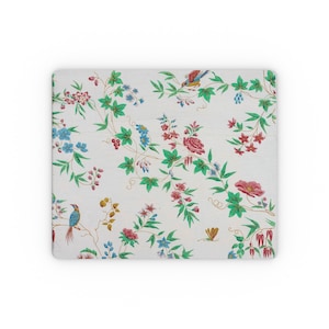 Floral Mouse Pad Vintage Artistic Aesthetic Flowers Art Print Cute Mousepad Unique Gift Ideas for Her Work from Home Office Desk Accessory