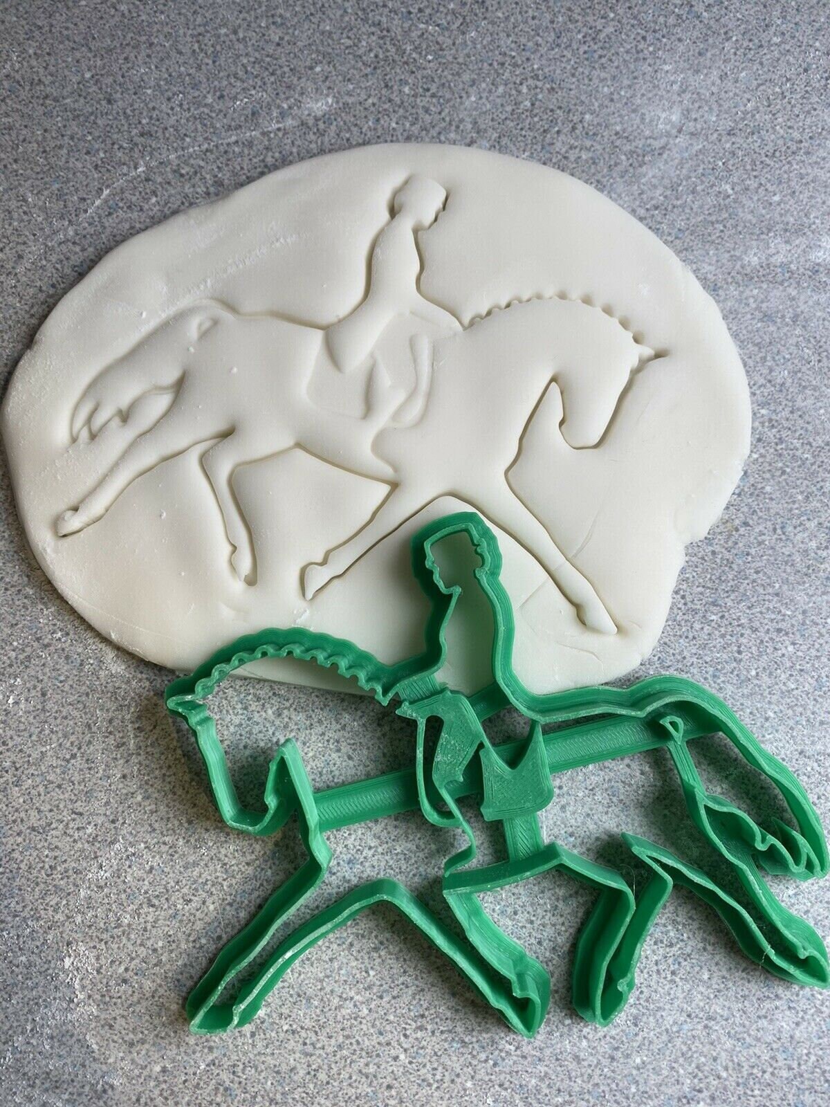 Horse Riding Cookie Cutter Elegant Trotting Horse With Rider Etsy