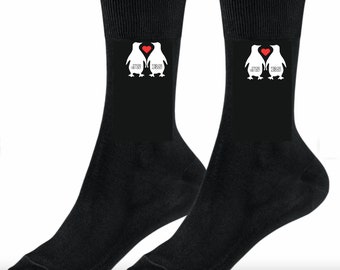 Personalised Penguin Socks/Valentine/Anniversary/Wedding gift