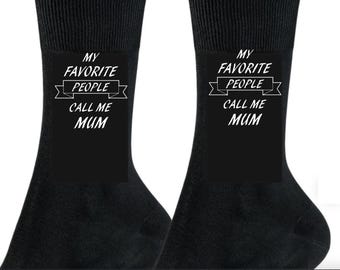 Personalised my favourite people call me novelty socks, Mothers day, Birthday