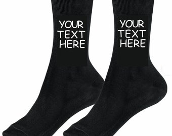 Personalized Socks: Custom Text Novelty Socks, Birthday Gift