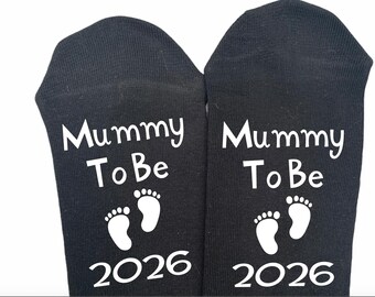Mummy to be 2026 novelty socks, baby shower gift , new mum