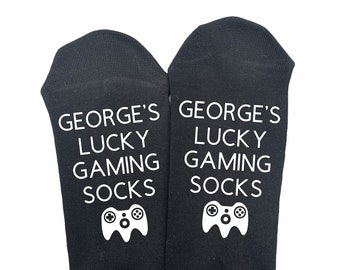 Personalised Lucky Gaming Socks, Novelty Socks, Dad, Daddy, Uncle, Grandad, Birthday
