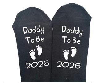 Daddy to be 2026 novelty socks, new dad gift
