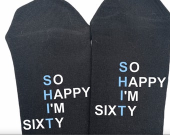 60th Birthday Socks: Funny Novelty Gift