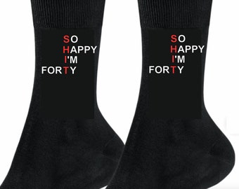 40th Birthday Socks: Funny Novelty Gift