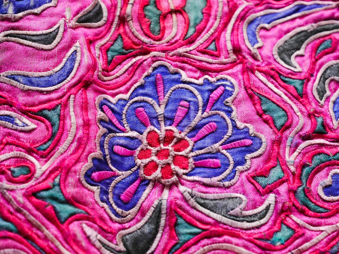Antike chinesische Hmong Miao Minderheit Stickerei Panel | Etsy