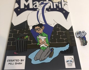 Maghrib Graphic Novel and Enamel Pin Badge Bundle