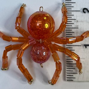 Orange Phat Beaded Spiders