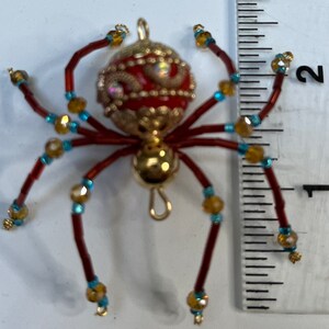 Red Godess Beaded Spiders