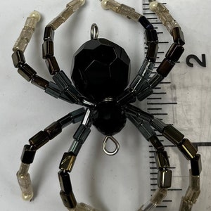 Black Velvet with White Stockings Beaded Spiders