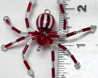 Peppermint Beaded Spider