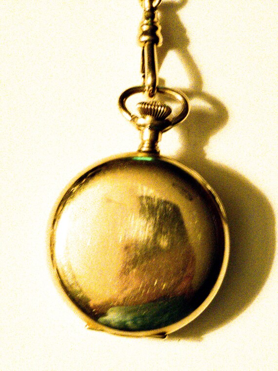 rare ANTIQUE HAMPTON Pocket Watch pendant Gem