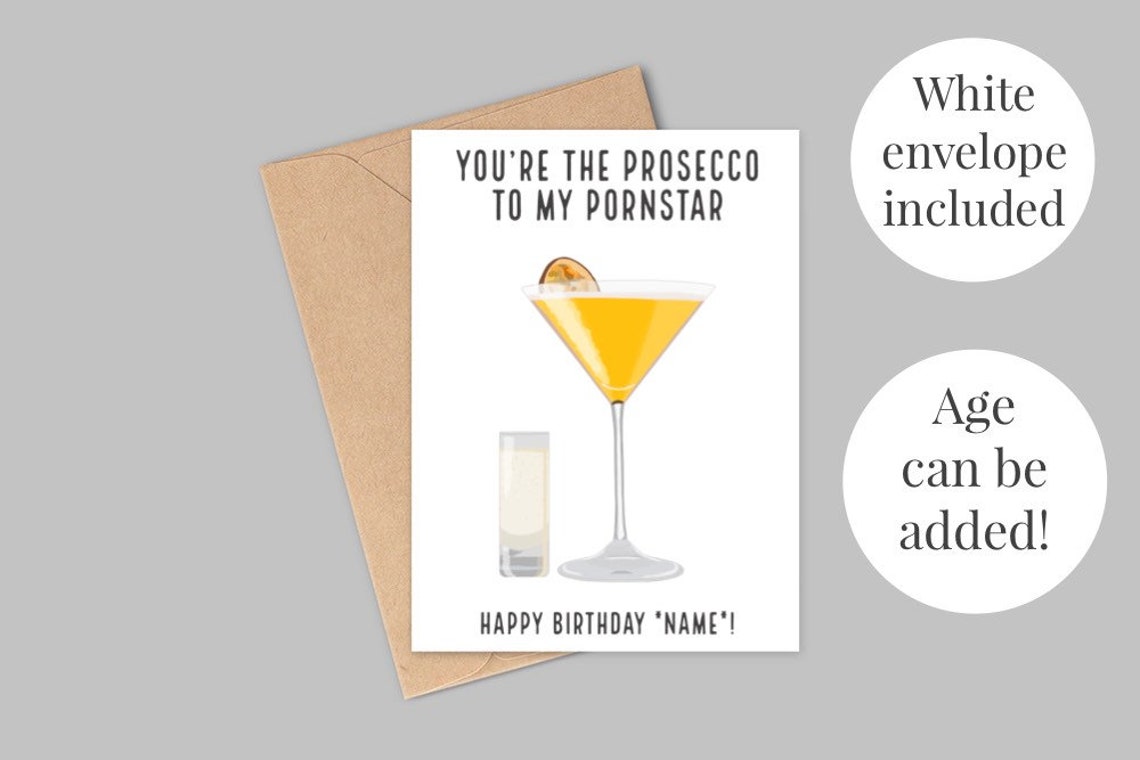 Alles Gute zum Geburtstag Karte A5 Sie sind der Prosecco zu Etsy