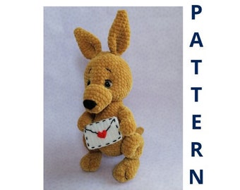 Kangaroo Amigurumi Crochet Pattern PDF Instant Download, crochet kangaroo, kangaroo tutorial, pattern, amigurumi