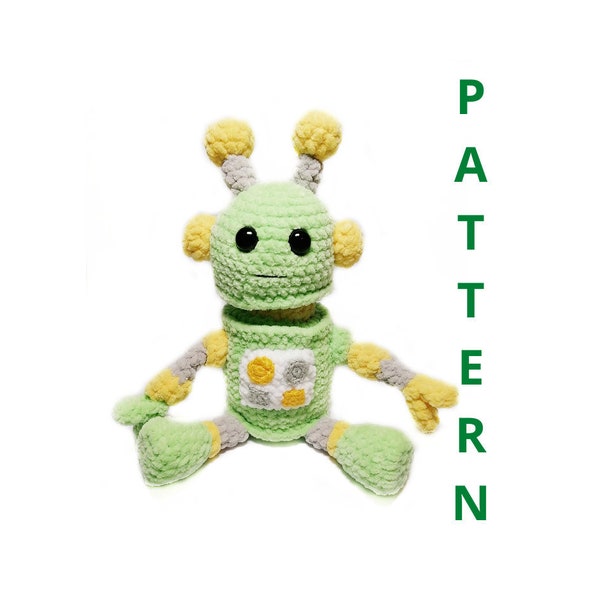Crochet Robot PATTERN amigurumi stuffed robot toy for kids PDF tutorial DIGITAL instant download