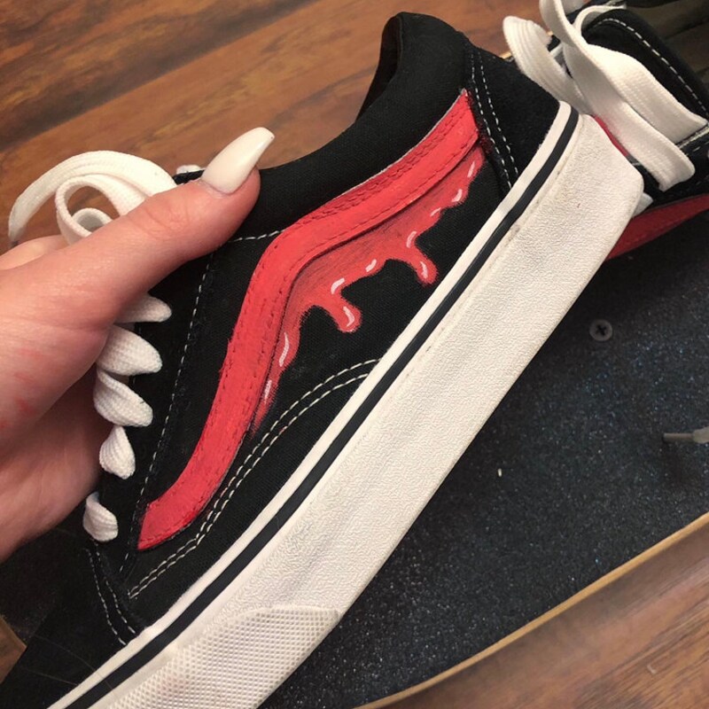red dripping vans
