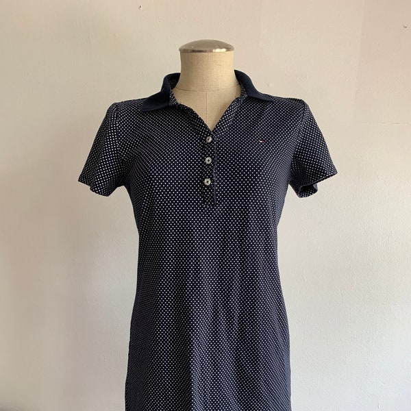 Tommy Hilfiger Tennis Dress | Collared Polka Dot Dress | Short Sleeve Polo Dress | Vintage | Tommy Hilfiger Dress | Activity Dress | Sports