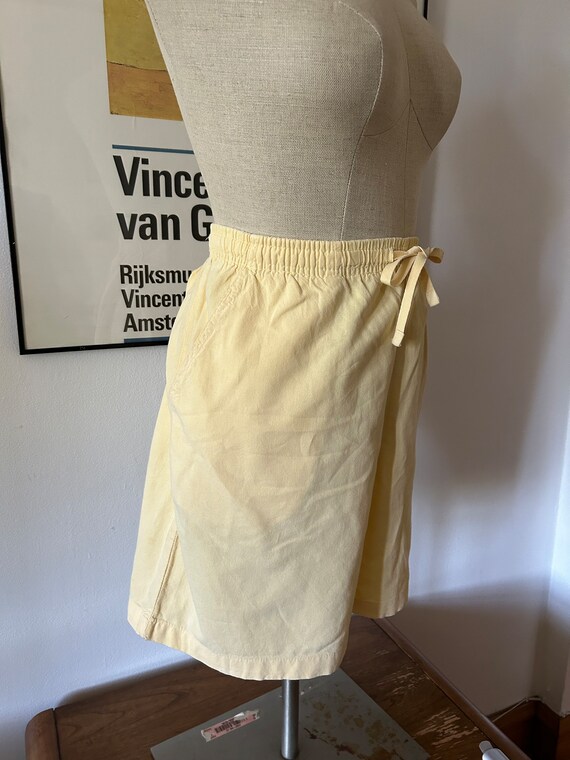 Vintage Buttery Yellow Shorts | High Waisted Shor… - image 3