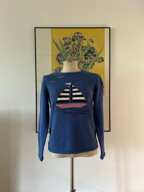 Vintage Americana Pullover Sweater | 100% Cotton S