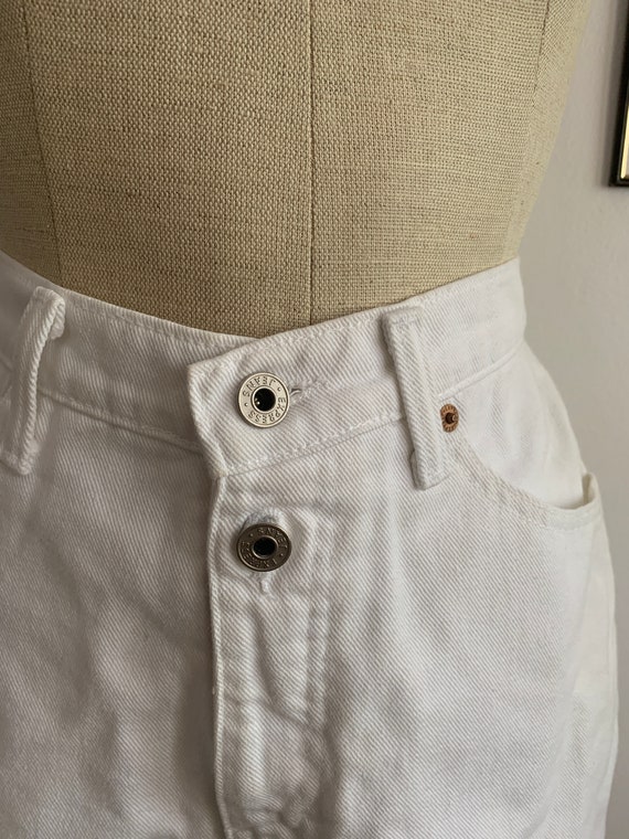 White Jean Shorts | 90s Shorts | High-Waisted Shor