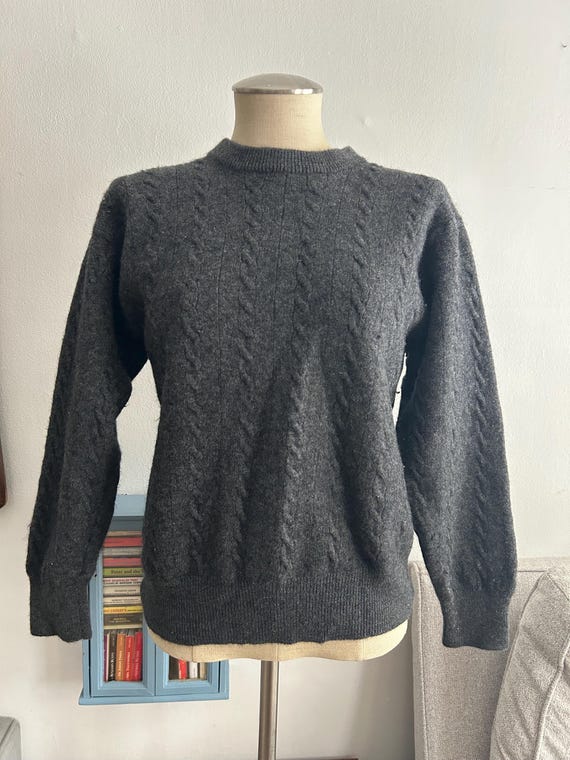 Greenwich Merino Wool Sweater | Wool Sweater | Grey Sweater | Vintage Wool Sweater | Knitted Sweater | Knitwear | 90s Wool Sweater