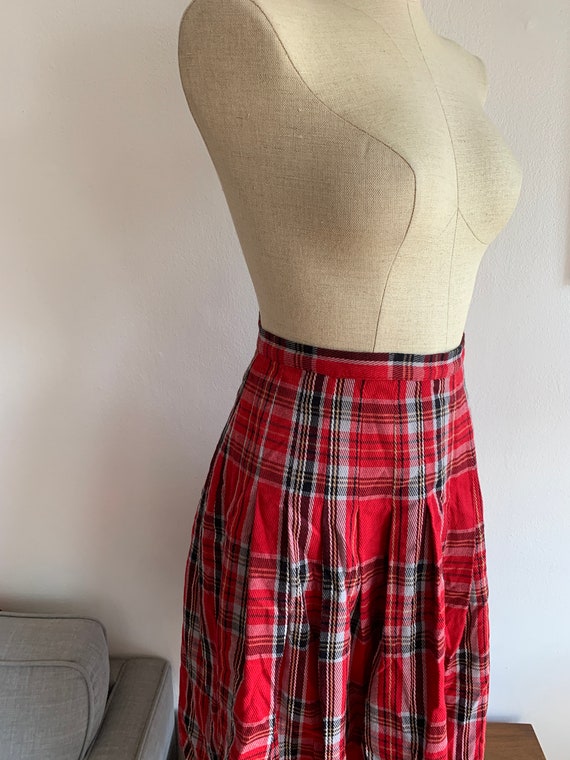 Liz Claiborne Pleated Plaid Skirt | High Rise Ple… - image 3