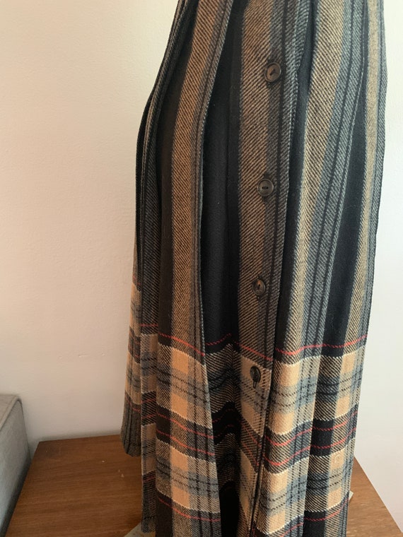 Vintage Pleated Shirt | Vintage Wool Skirt | Plai… - image 4