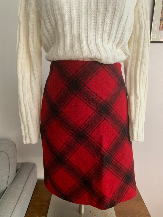 Talbots Red Mini Skirt | Mini Skirt | Plaid Skirt… - image 2