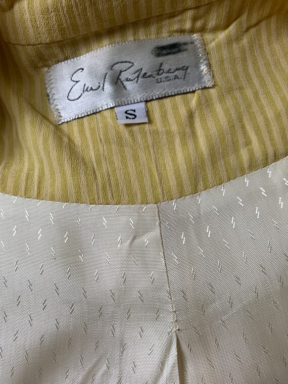 Earl Rutenberg Blazer | Vintage Yellow Striped Bl… - image 5