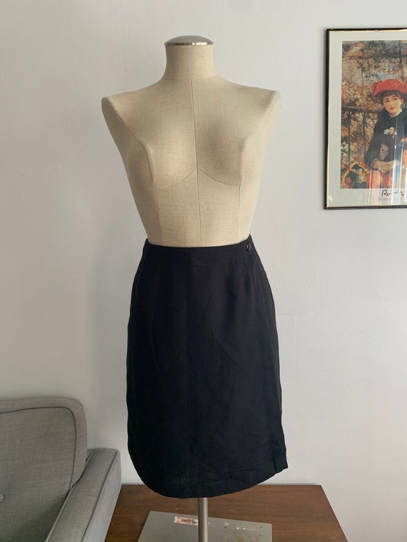 Vintage Black Skort | 90s Skort | 90s Shorts Skirt