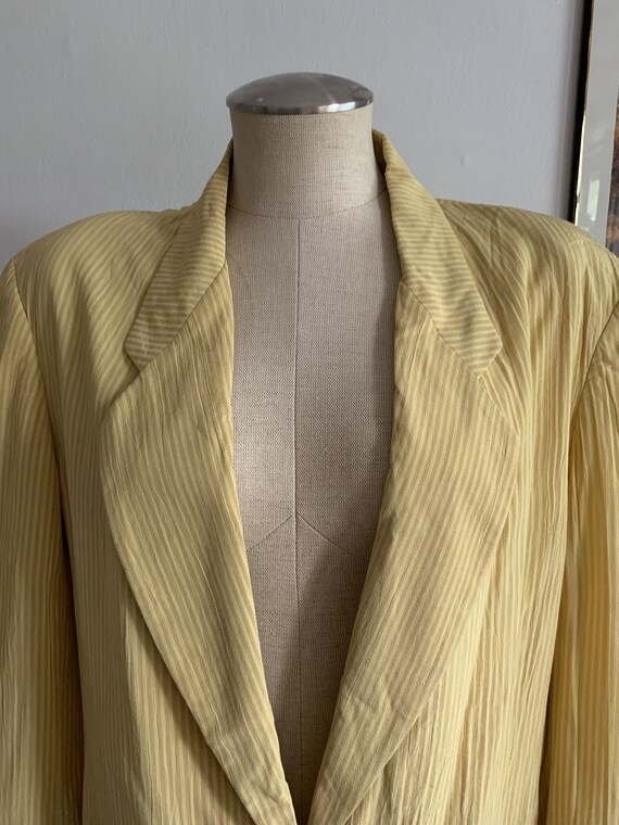 Earl Rutenberg Blazer | Vintage Yellow Striped Bl… - image 2