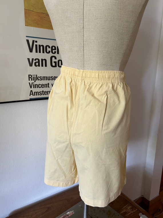 Vintage Buttery Yellow Shorts | High Waisted Shor… - image 4