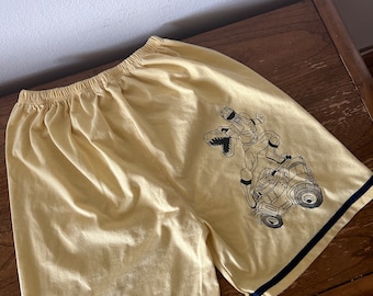 Vintage Kids Power Rangers Shorts | Butter Yellow Shorts | Yellow Power Rangers Shorts | 90s Kids Shorts | 90s Power Rangers | 90s Kids