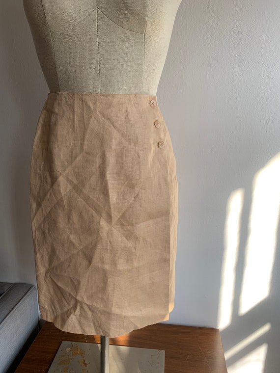 Pencil Wrap Skirt | Peach Skirt | Straight Fit Wra