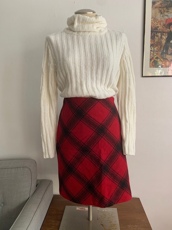 Talbots Red Mini Skirt | Mini Skirt | Plaid Skirt… - image 1