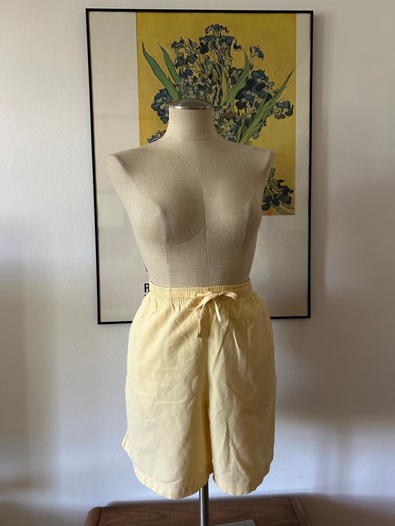 Vintage Buttery Yellow Shorts | High Waisted Shor… - image 1