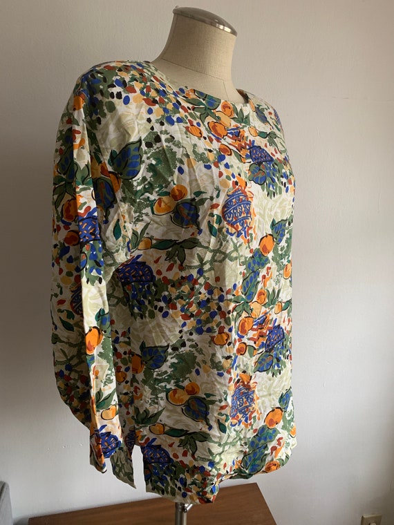 Vintage Skirt & Long Sleeve Set | Fruit and Vase … - image 9