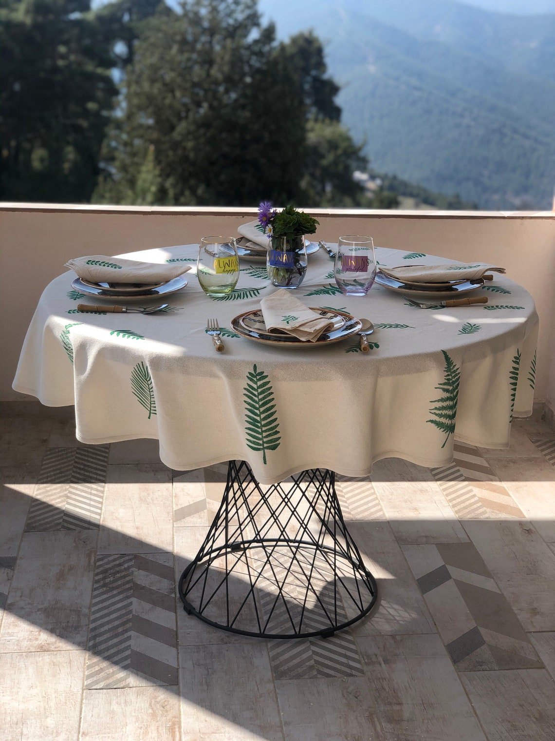 Napkins Handmade Handprinted Fabric Napkins Dining table Etsy France