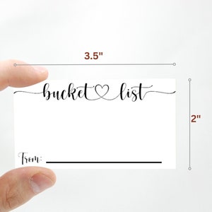 Tarjetas de lista de deseos / Impresas y listas para enviar / Tamaño de tarjeta 3,5 x 2 / Tamaño personalizado disponible / Paquete de 60