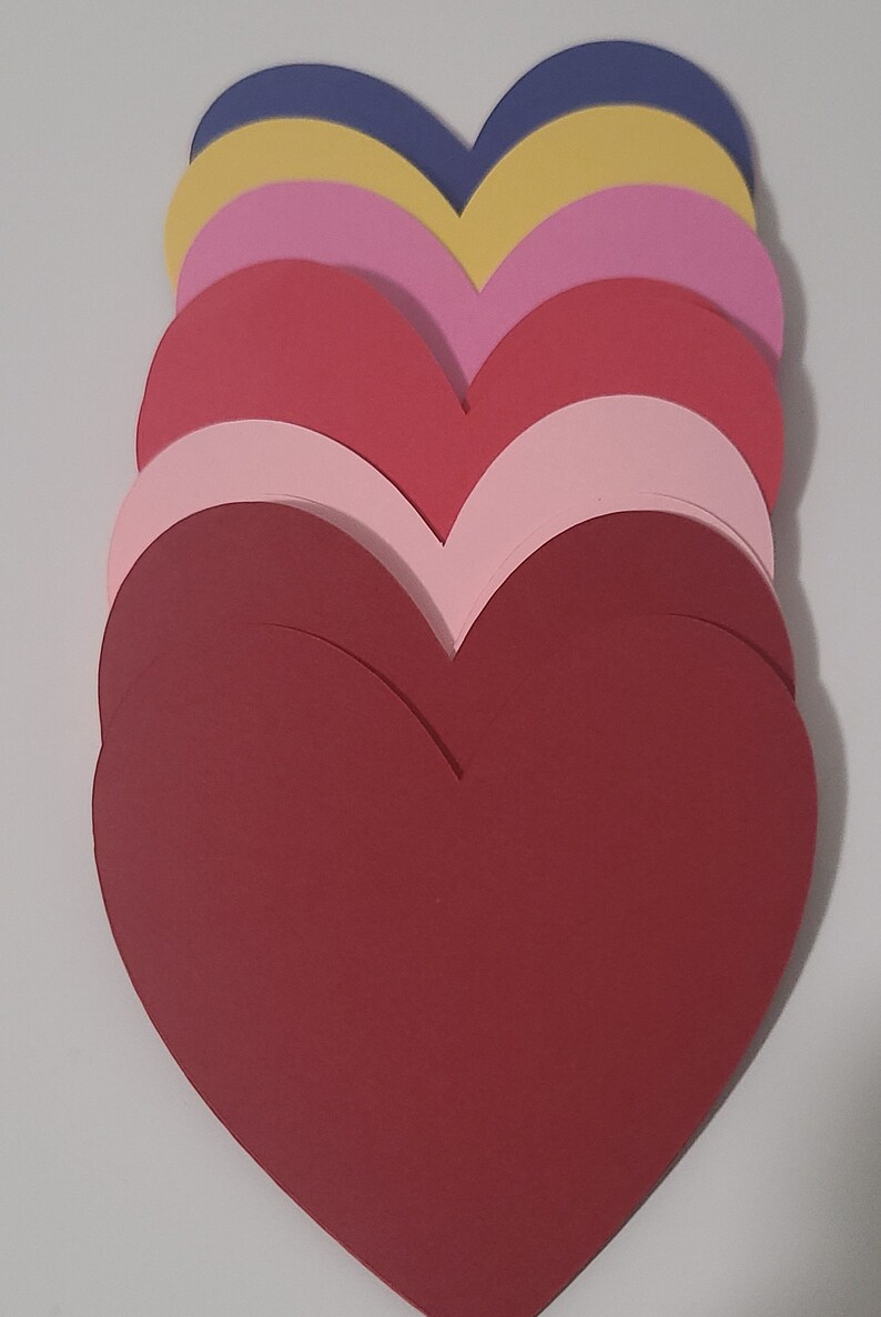 30 Die Cut Paper Hearts Made From Cardstocks Etsy