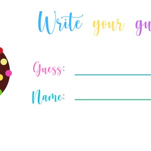 Guess How Many M&amp;m's Game Printable, Baby Shower Games, Gold Confetti ...