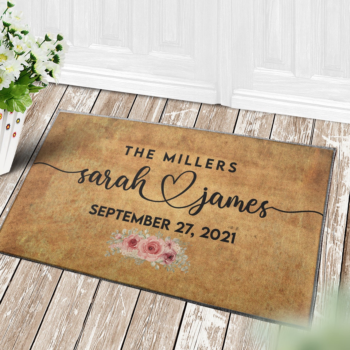 Personalized Wedding Doormat mats Personalized Etsy