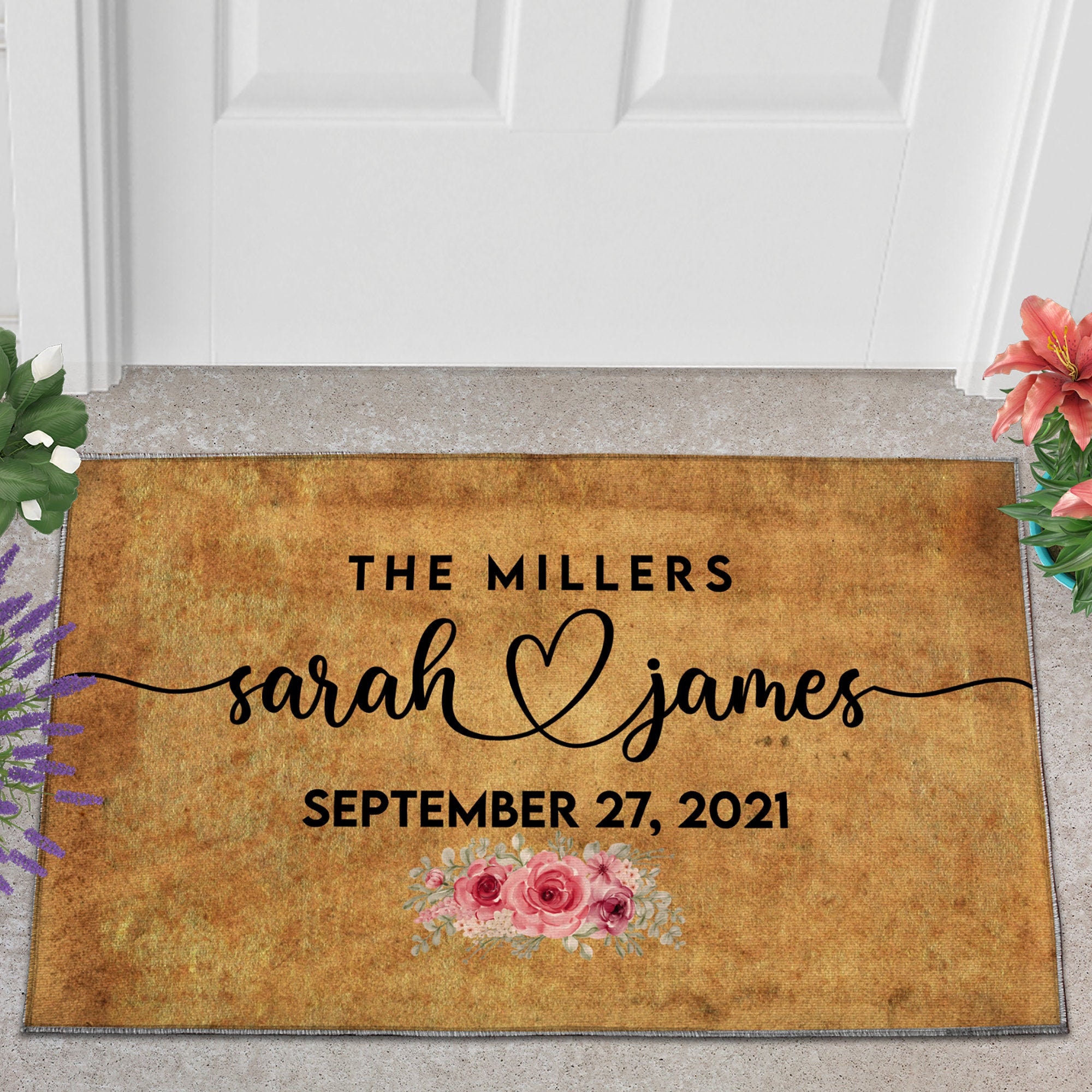 Personalized Wedding Doormat mats Personalized Etsy